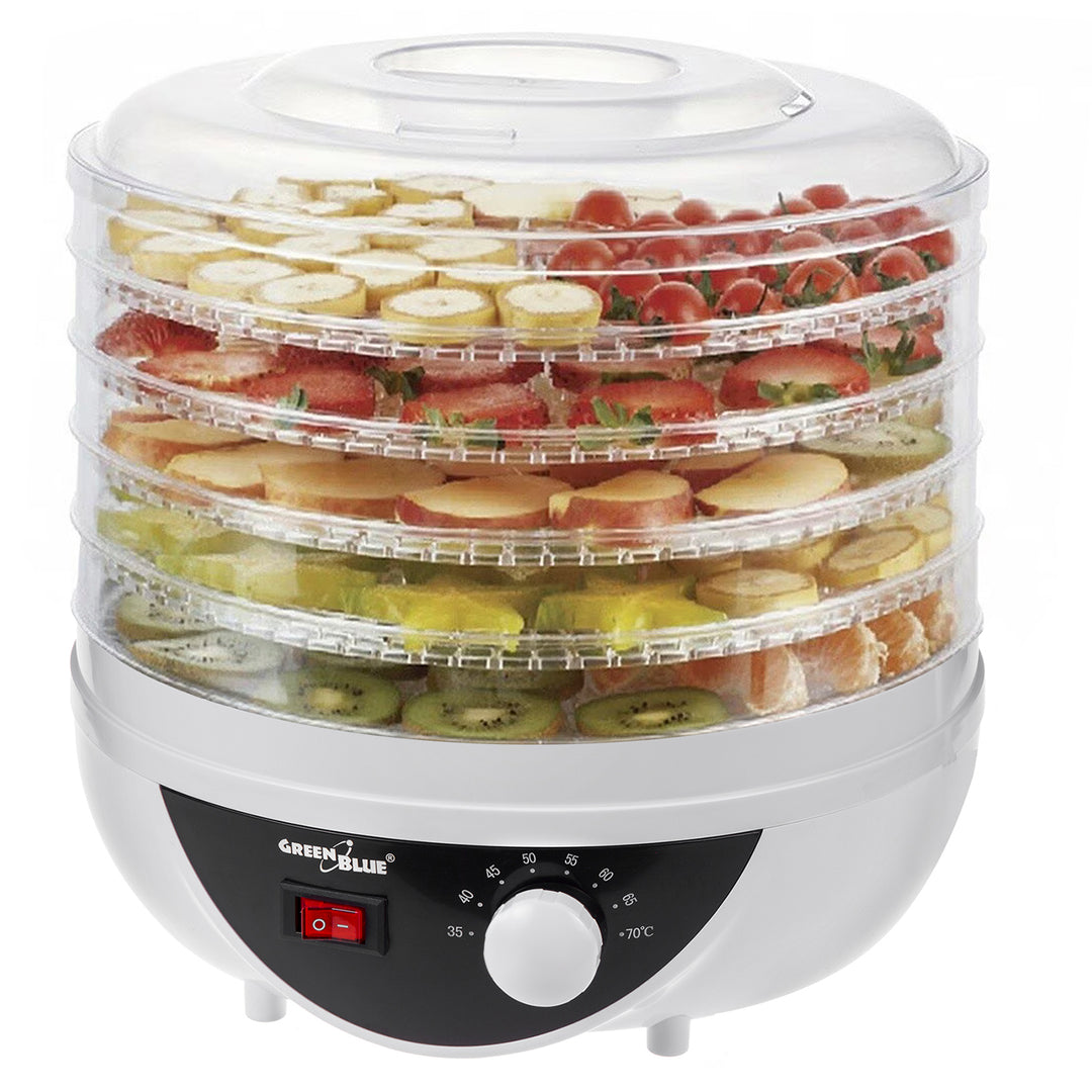 Sušička hub, zeleniny a ovoce, 250W, extra tichá, 5 sít, GreenBlue GB195