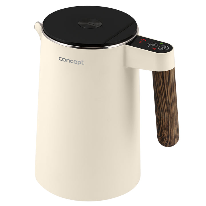 Konvice Concept Norwood z nerezové oceli s regulací teploty 45/60/70/85/90/95/100 °C s funkcí KEEP WARM 1,5 l 1850-2200 W (vanilka)