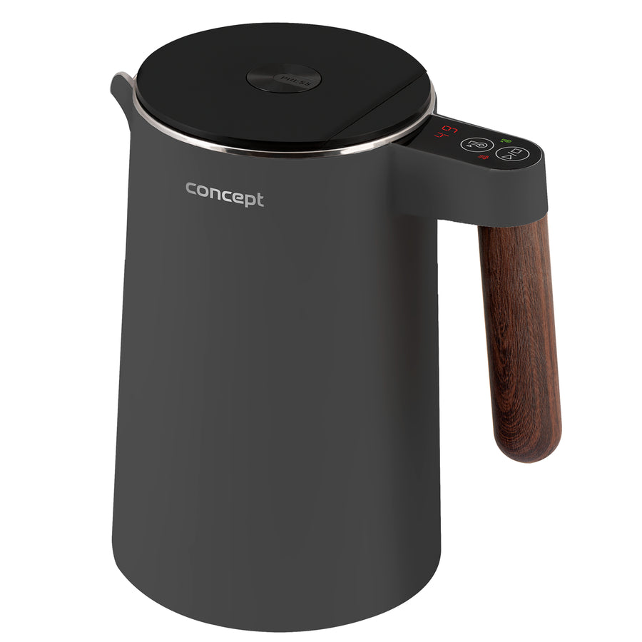 Concept Norwood nerezová konvice s regulací teploty a funkcí KEEP WARM 1,5 l 1850-2200W tmavě šedá