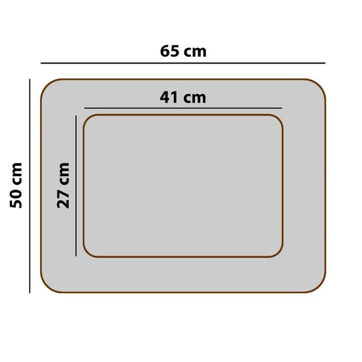 Mestizo Mallorca Comfort pelíšek pro psy košík na pelíšek pro psy pohovka z odolné potahové látky (vnější rozměry: 65x50cm / vnitřní rozměry: 41x27cm, světle šedá/bílá)