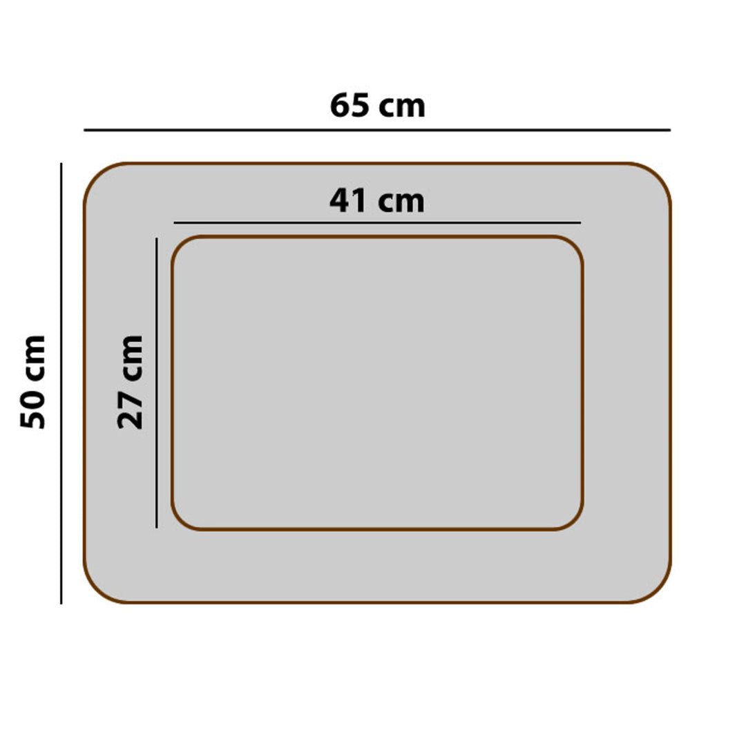 Stylový a elegantní pelíšek pro psy (vnější rozměry: 65x50cm / vnitřní rozměry: 41x27cm, tmavě šedá/bílá)