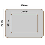 Pelíšek pro psy Sofa Mallorca Comfort v hnědé barvě s bílým lemováním 100x75 cm