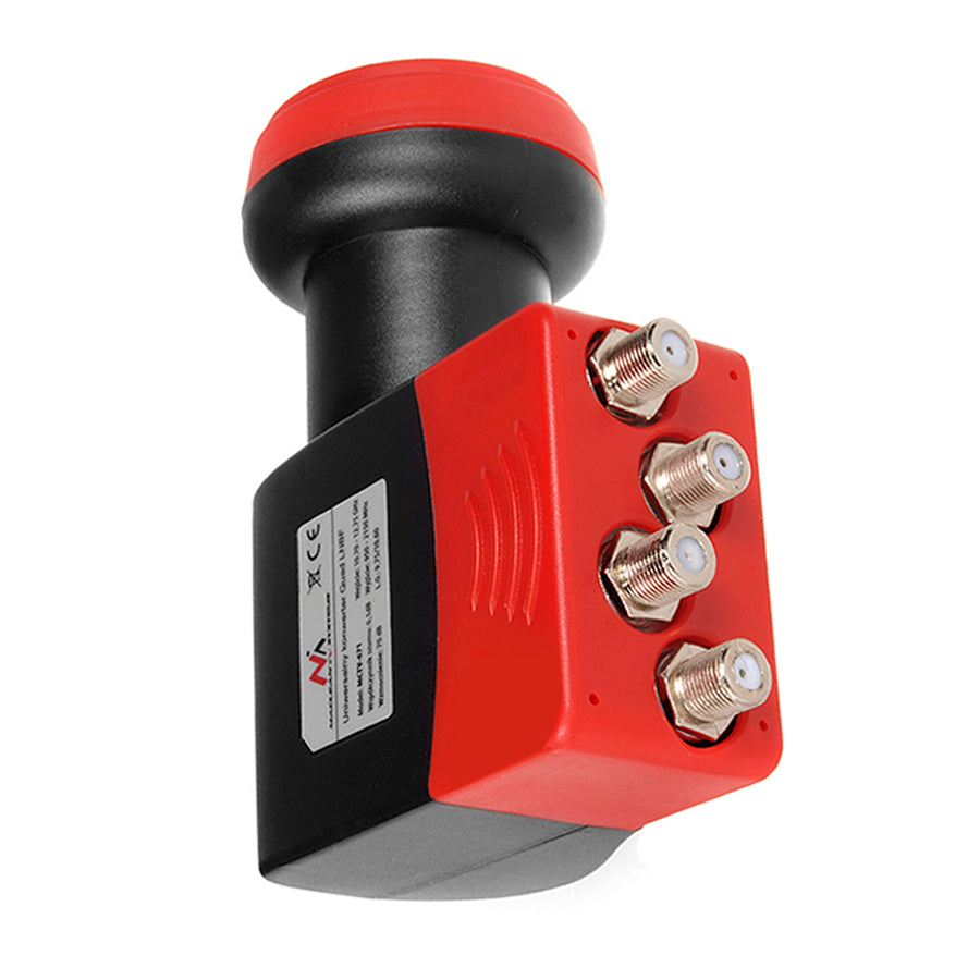 Konvertor satelitní Maclean, LNB, Quad, High Gain, + 4x wtyki F, MCTV-671