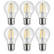 6x Maclean, žárovka LED E27, 8W, 230V, WW teplá bílá 3000K, 806lm, retro edison dekorativní, MCE268