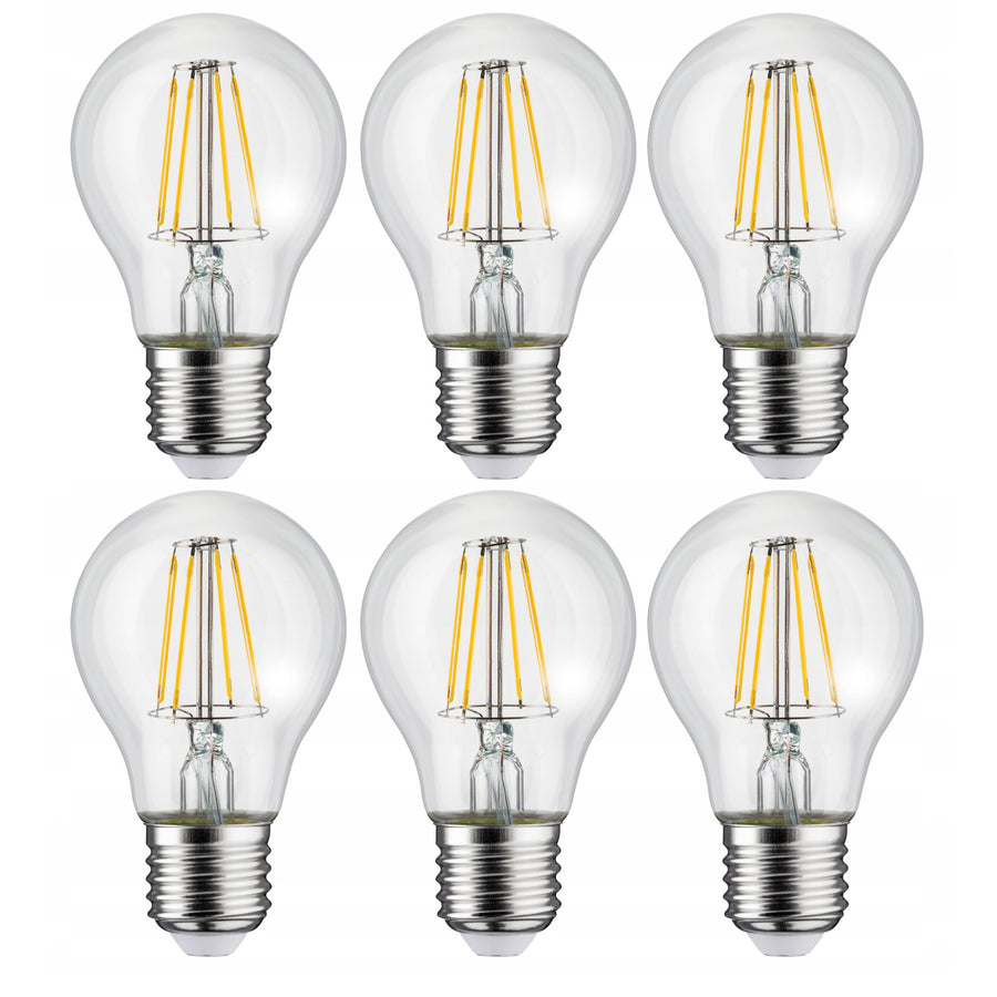 6x Maclean, žárovka LED E27, 8W, 230V, WW teplá bílá 3000K, 806lm, retro edison dekorativní, MCE268