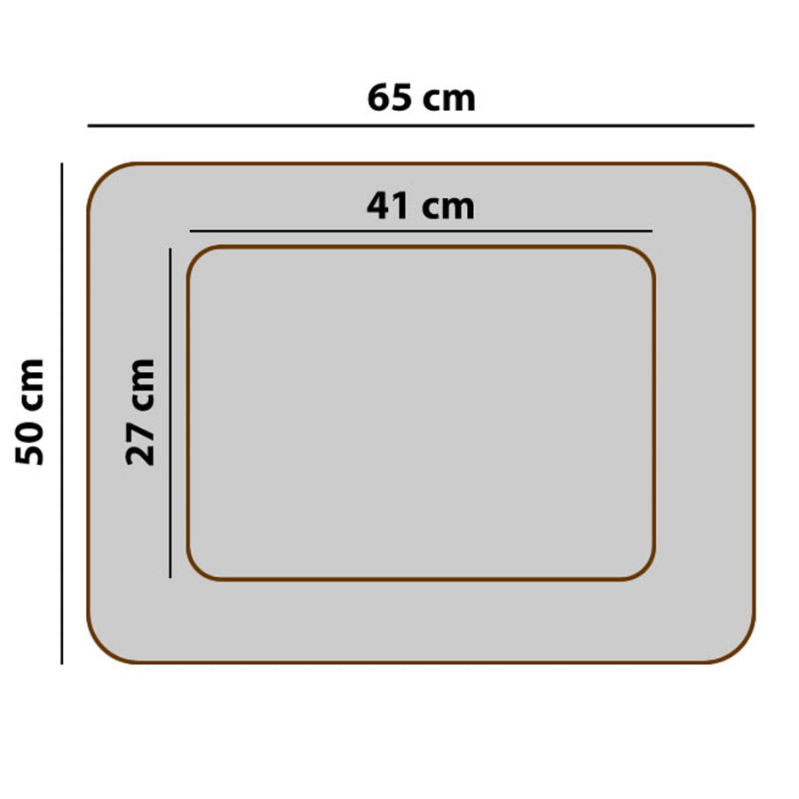 Ortopedický rozkládací pelíšek pro psy Valencia v tmavě modré barvě s červeným lemováním 65x50cm