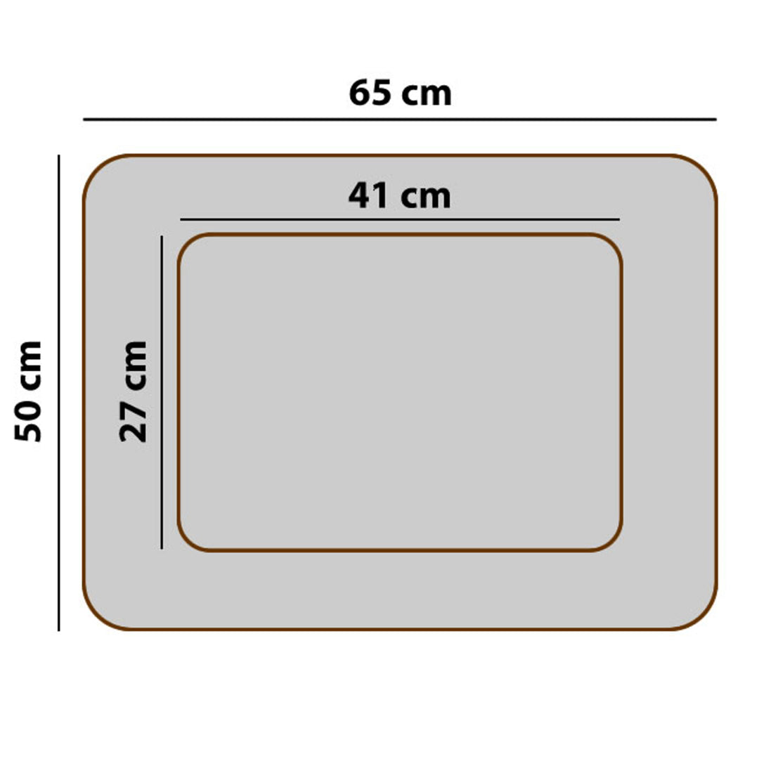 Ortopedický rozkládací pelíšek pro psy Valencia v tmavě modré barvě s bílým lemováním 65x50 cm