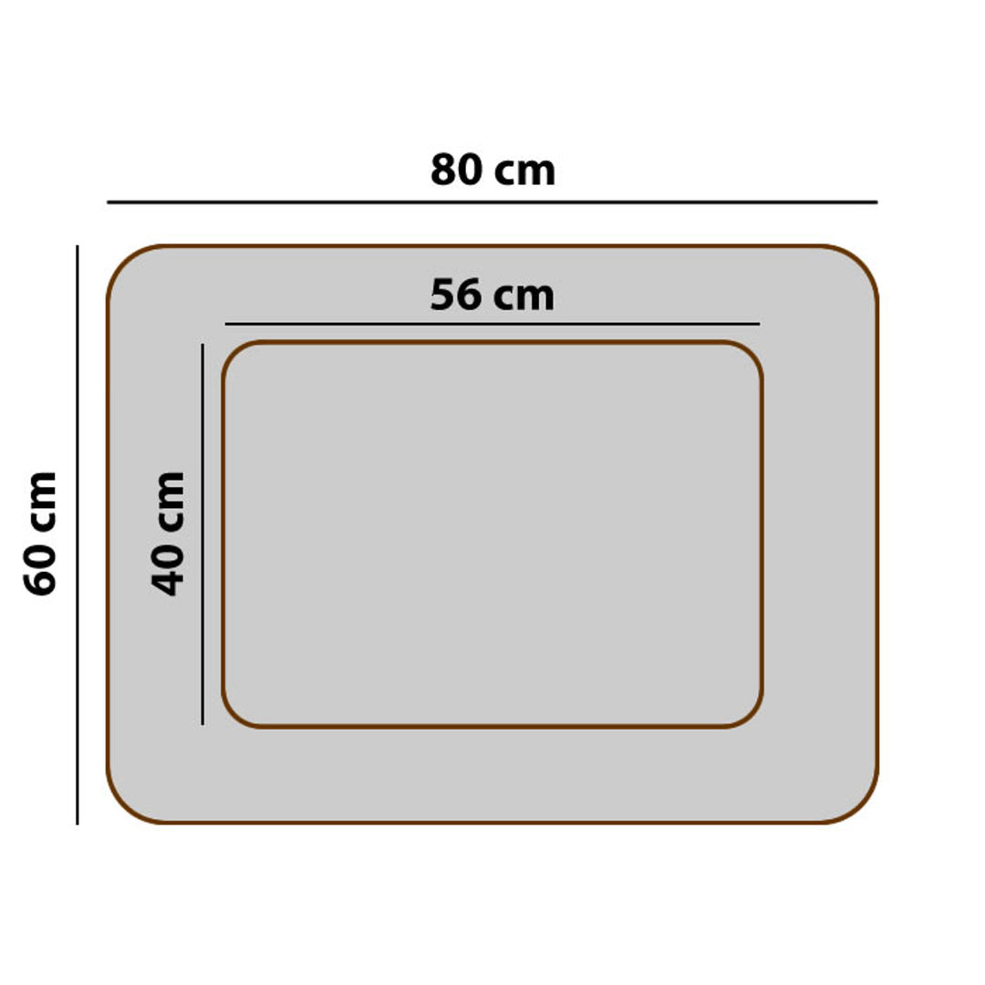 Ortopedický rozkládací pelíšek pro psy Valencia v hnědé barvě s bílým lemováním 80x60 cm