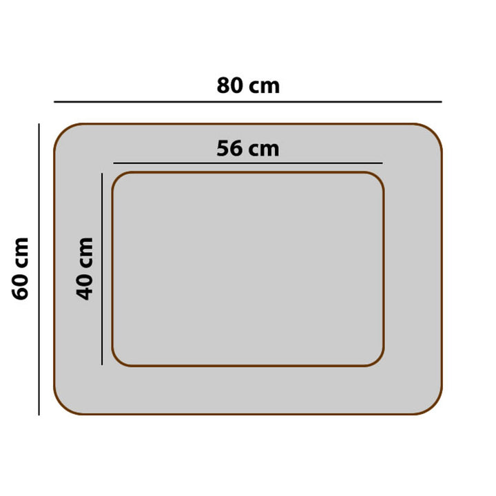 Ortopedický rozkládací pelíšek pro psy Valencia v hnědé barvě s bílým lemováním 80x60 cm