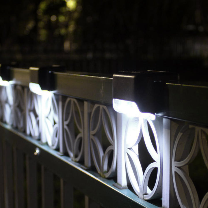 4x Maclean solární LED světlo na schody IP44, 4000K, Ni-MH 100 mAh, 80x45x45mm, soumrakový senzor MCE319
