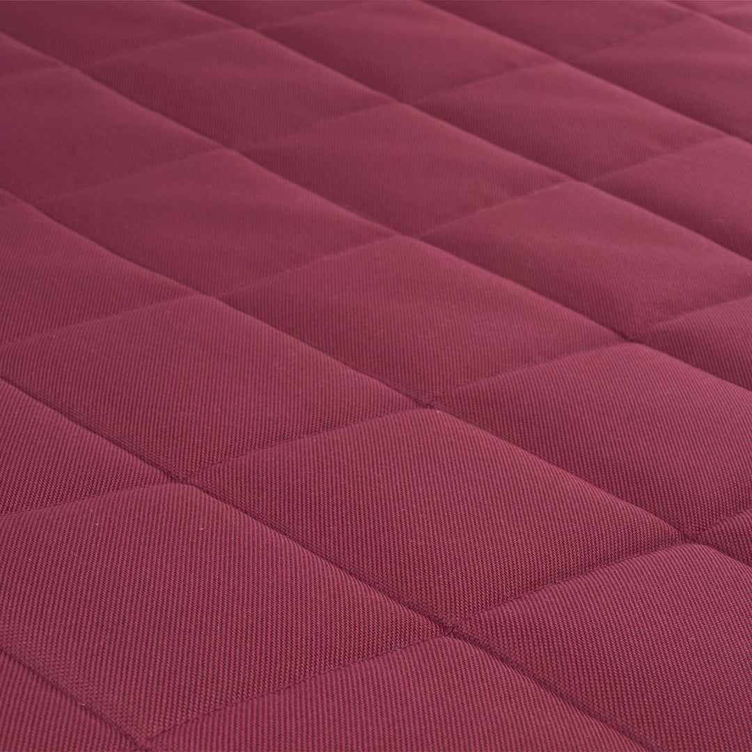 Vigo Kostkovaná matrace pro psy a kočky 80 x 60 x 5 cm ve vínové barvě s černým lemováním