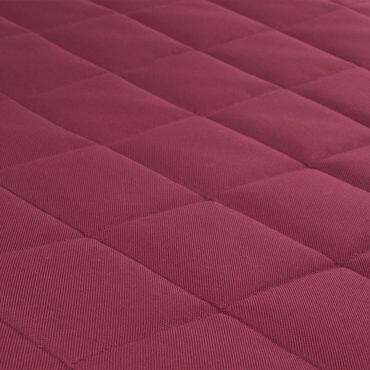 Vigo Kostkovaná matrace pro psy a kočky 80 x 60 x 5 cm ve vínové barvě s černým lemováním