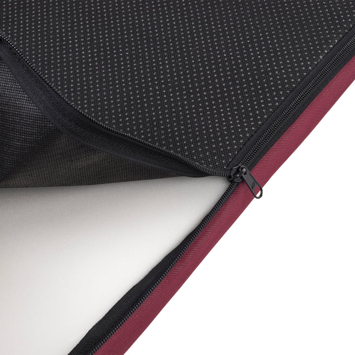 Vigo Kostkovaná matrace pro psy a kočky 80 x 60 x 5 cm ve vínové barvě s černým lemováním