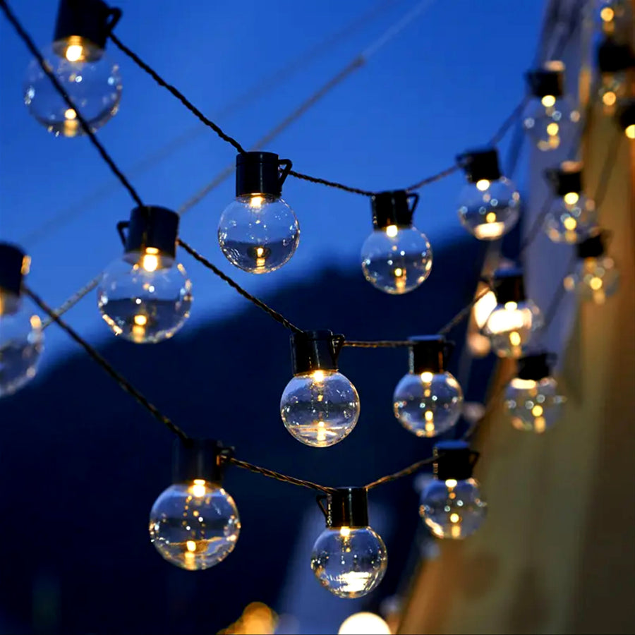 Solární zahradní girlanda LED 2v1 Maclean, IP44, 3W, 10lm, 3000K, dobíjecí baterie 2*600 mAh, 5V DC, 7m, MCE424