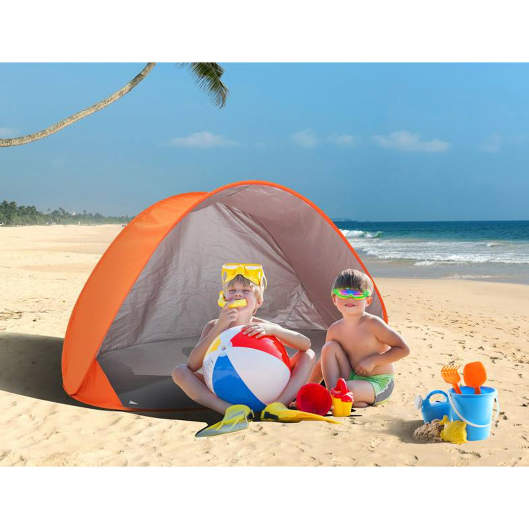 Plážový stan Junior samoskládací LX5015XQOR 145 x 100 x 88 cm oranžový