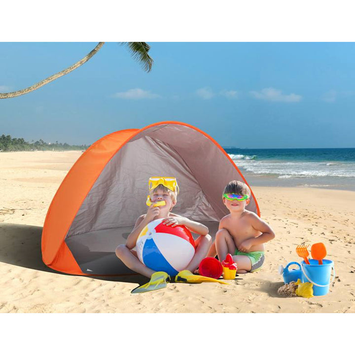 Plážový stan Junior samoskládací LX5015XQOR 145 x 100 x 88 cm oranžový