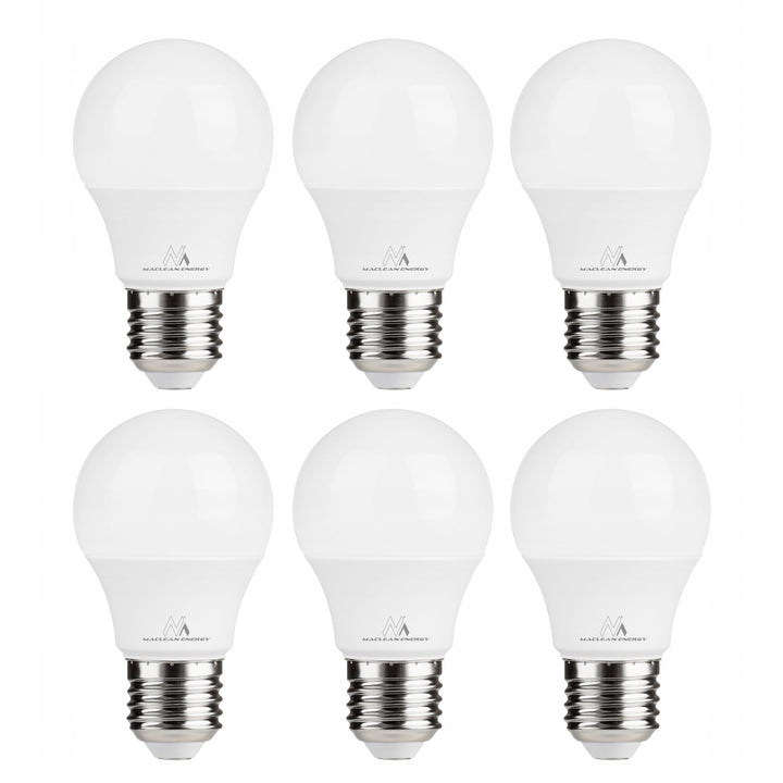 6x Maclean LED žárovka, E27, 9W, 220-240V AC, teplá bílá, 3000K, 920lm, MCE273