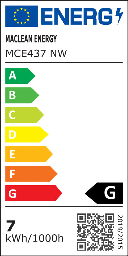 6x žárovka Maclean LED, GU10, 7W, 220-240V~, 50/60Hz, neutrální bílá, 4000K, 490 lumenů, MCE437 NW