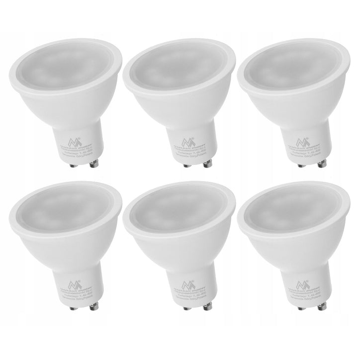 6x Maclean LED žárovka, GU10, 7W, 220-240V~, 50/60Hz, teplá bílá, 3000K, 490 lumenů, MCE437 WW