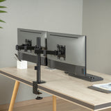 Stolní držák Maclean pro 2 monitory, VESA 75x75 a 100x100, 17-32", 2x 9 kg, MC-754N