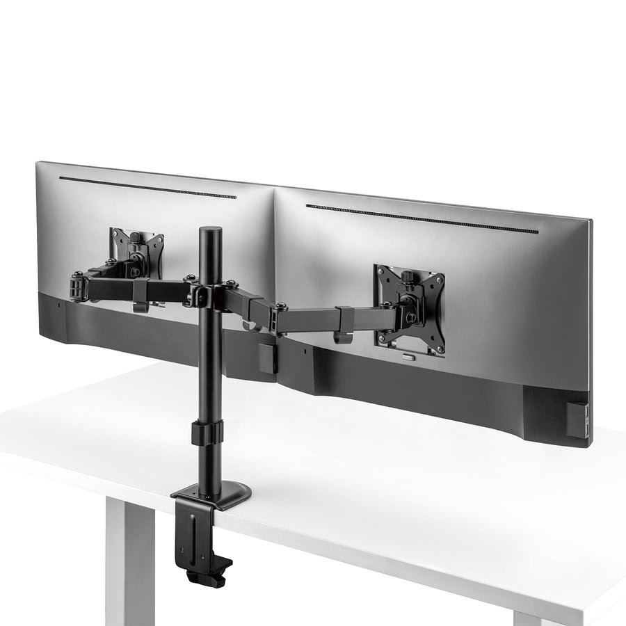 Stolní držák Maclean pro 2 monitory, VESA 75x75 a 100x100, 17-32", 2x 9 kg, MC-754N