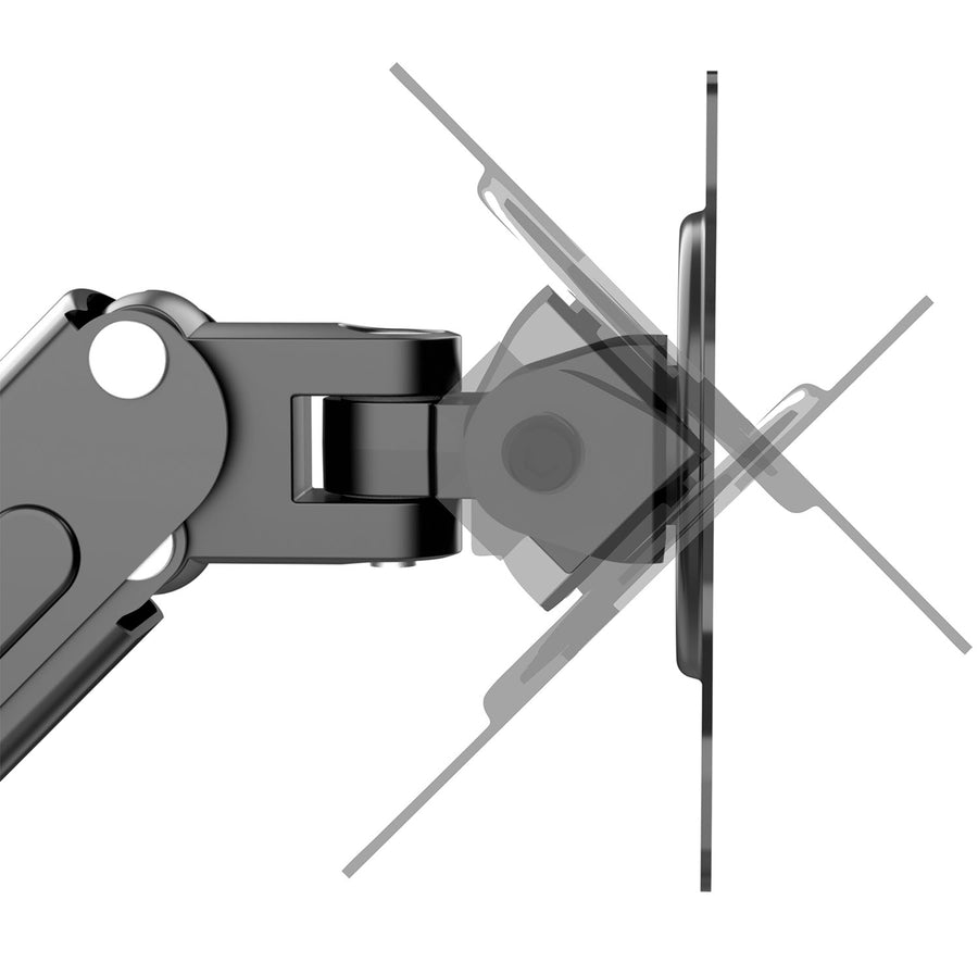 Držák pro 2 monitory Maclean, plynová pružina, 13"-27", 7 kg, černý, MC-861N
