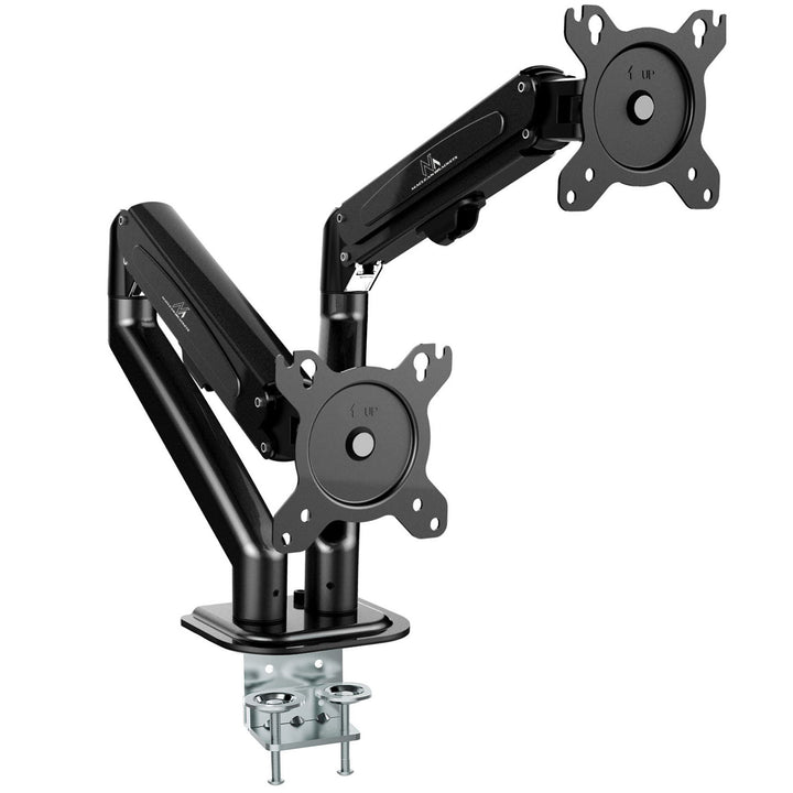 Držák pro 2 monitory Maclean, plynová pružina, 13"-27", 7 kg, černý, MC-861N