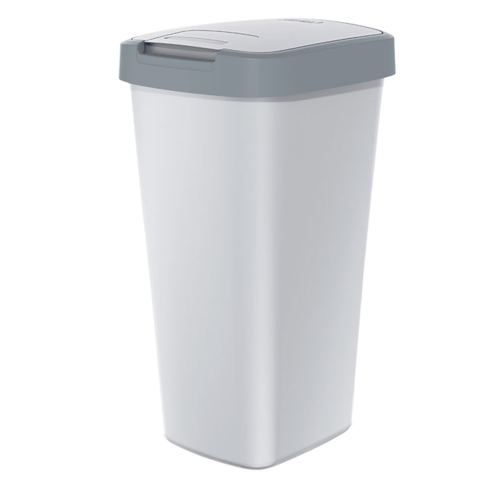 Odpadkový koš 25 litrů KEDEN COMPACTA Q - barva popela se světle šedým rámem