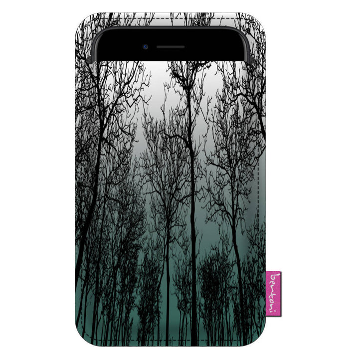 Pouzdro na chytrý telefon Bertoni, z ekologické plsti, 105x195 mm, vzor Forest Mood, EE0028