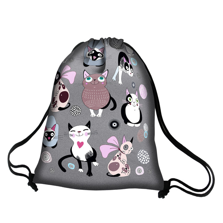 Bertoni vak na záda, barevný potisk, voděodolný, design Catnip, EE0040