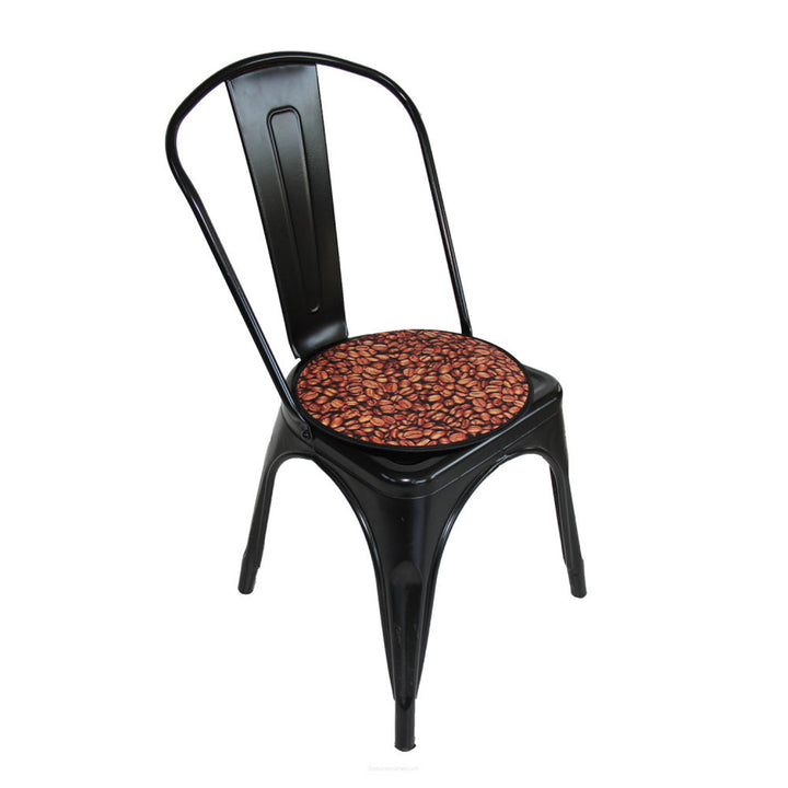 Polštářek na židli Bertoni, dekorativní, plsť, 35 cm, Káva, EE0061