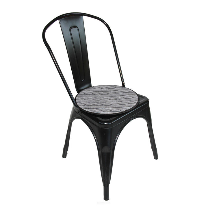 Polštářek na židli Bertoni, dekorativní, plsť, 35 cm, kostkovaný, EE0064