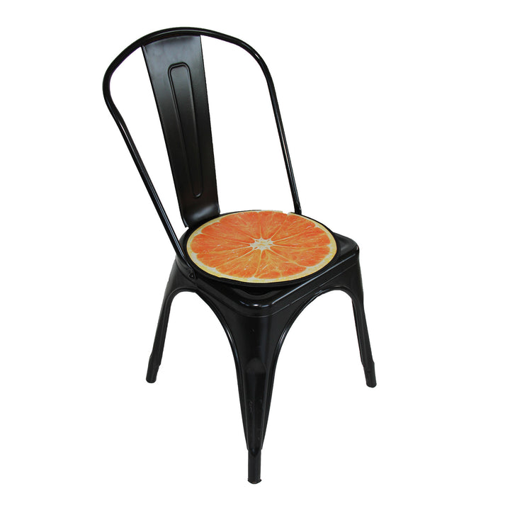 Polštářek na židli Bertoni, dekorativní, plsť, 35 cm, oranžový, EE0066