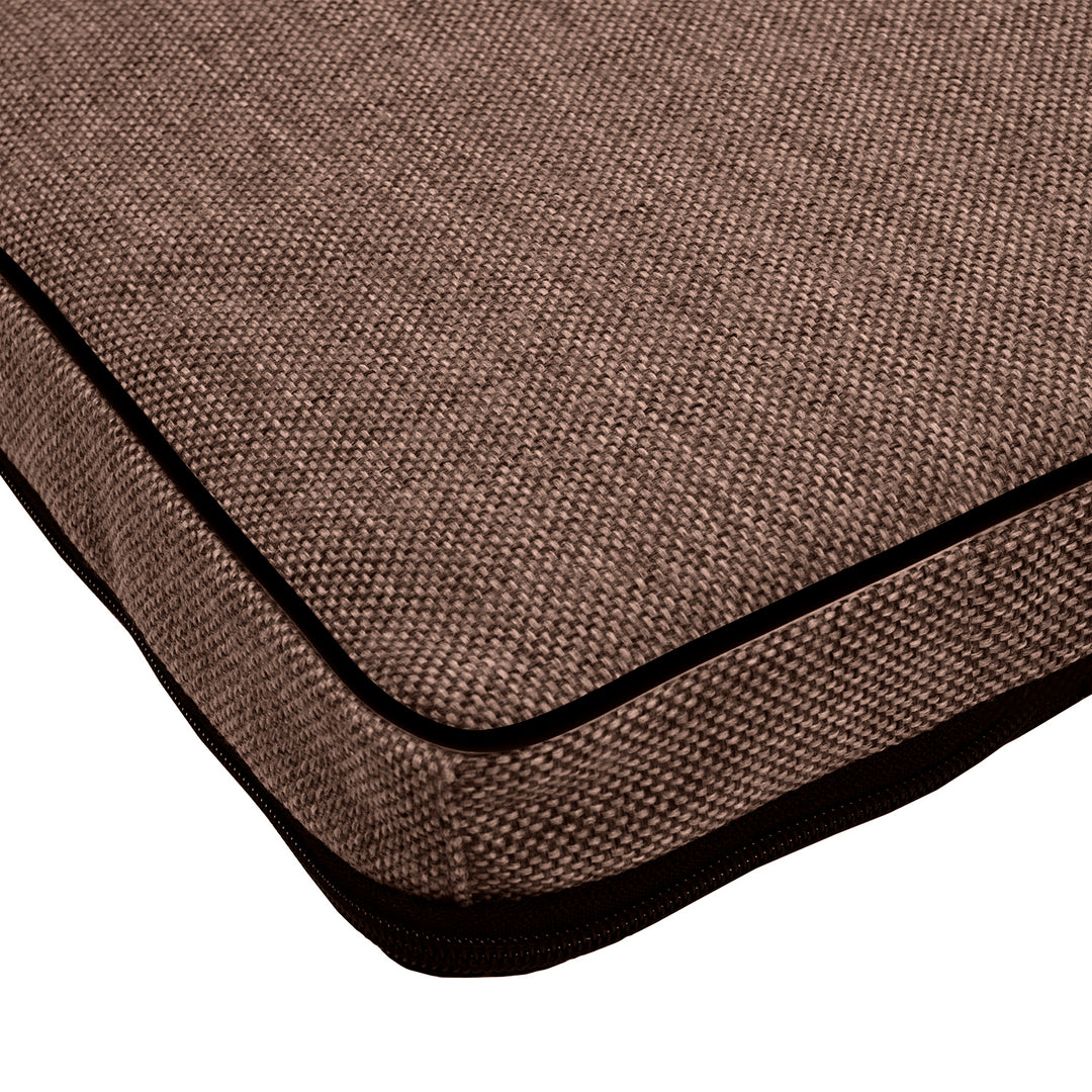Leon Standard matrace pro psy a kočky 80x60x5 cm v hnědé barvě s černým lemováním