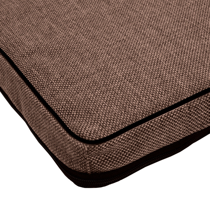 Leon Standard matrace pro psy a kočky 80x60x5 cm v hnědé barvě s černým lemováním
