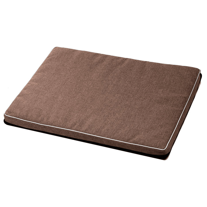 Leon Standard matrace pro psy a kočky 80x60x5 cm v hnědé barvě s bílým lemem