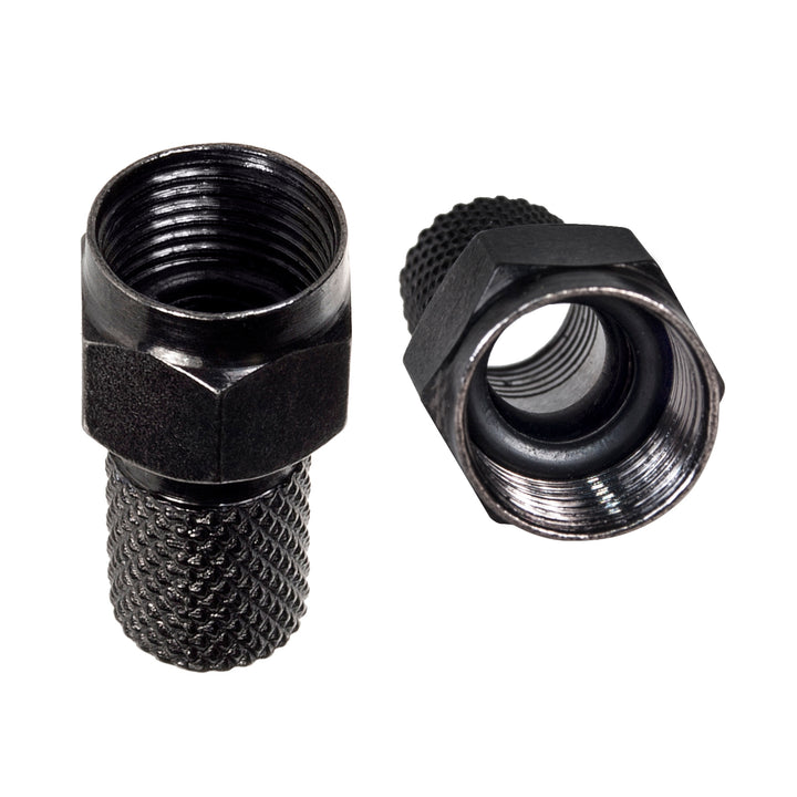 Maclean satelitní F konektor, TV systém, RG5.9, RG6, 6,8 mm, nikl s těsněním, profesionální, černý, MCTV-903 100ks