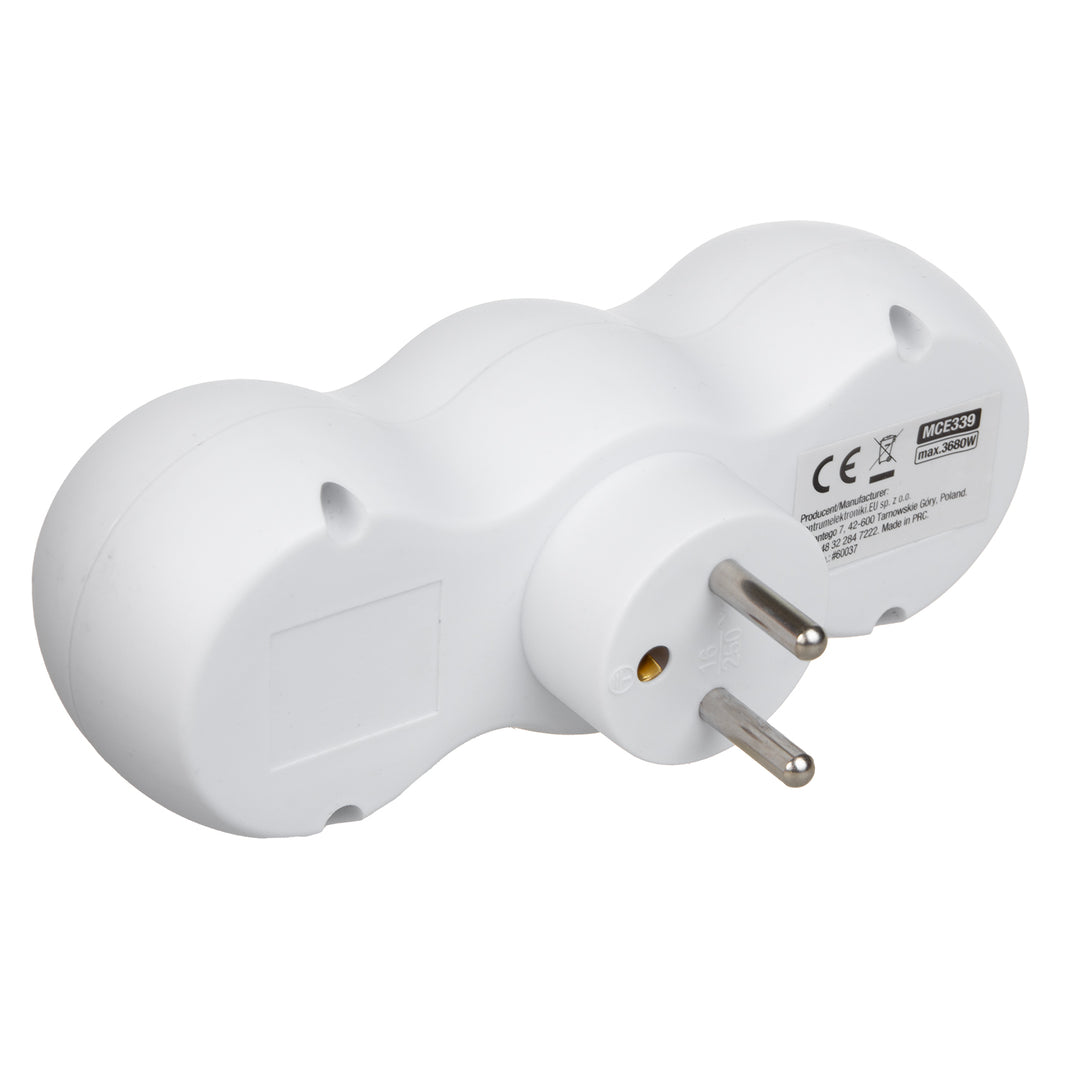 Proudová zásuvka Maclean, 2-zásuvkový rozbočovač, 2x USB A/C, typ E, 2x16A, MCE339 E