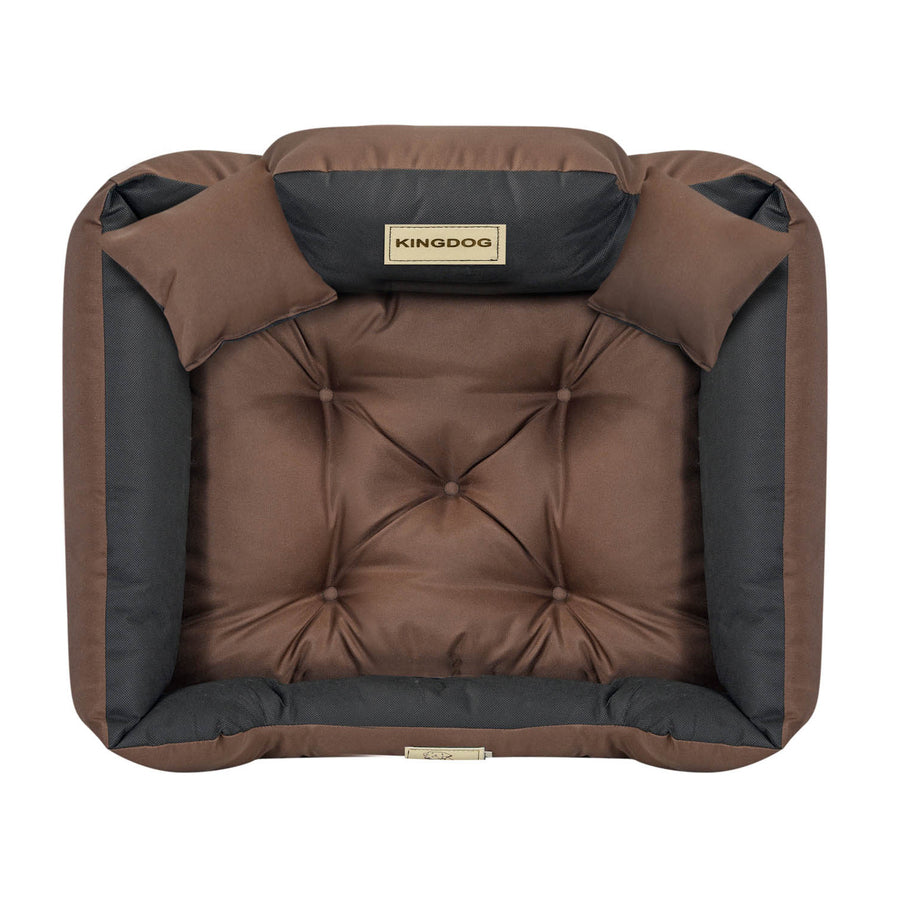 KINGDOG pelíšek pro psy 145 x 115 cm voděodolný hnědý a černý