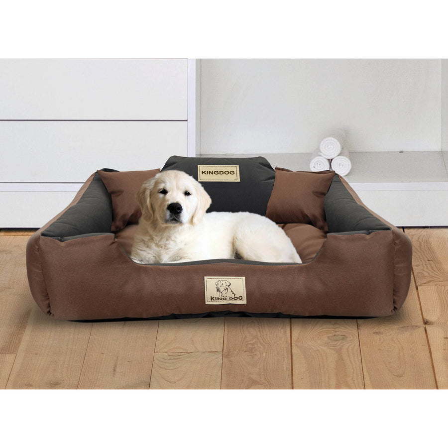 KINGDOG pelíšek pro psy 145 x 115 cm voděodolný hnědý a černý
