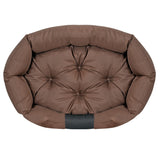 Oválný pelíšek pro psy 75x50cm voděodolný hnědý/černý CODUOWAL75/50BRA