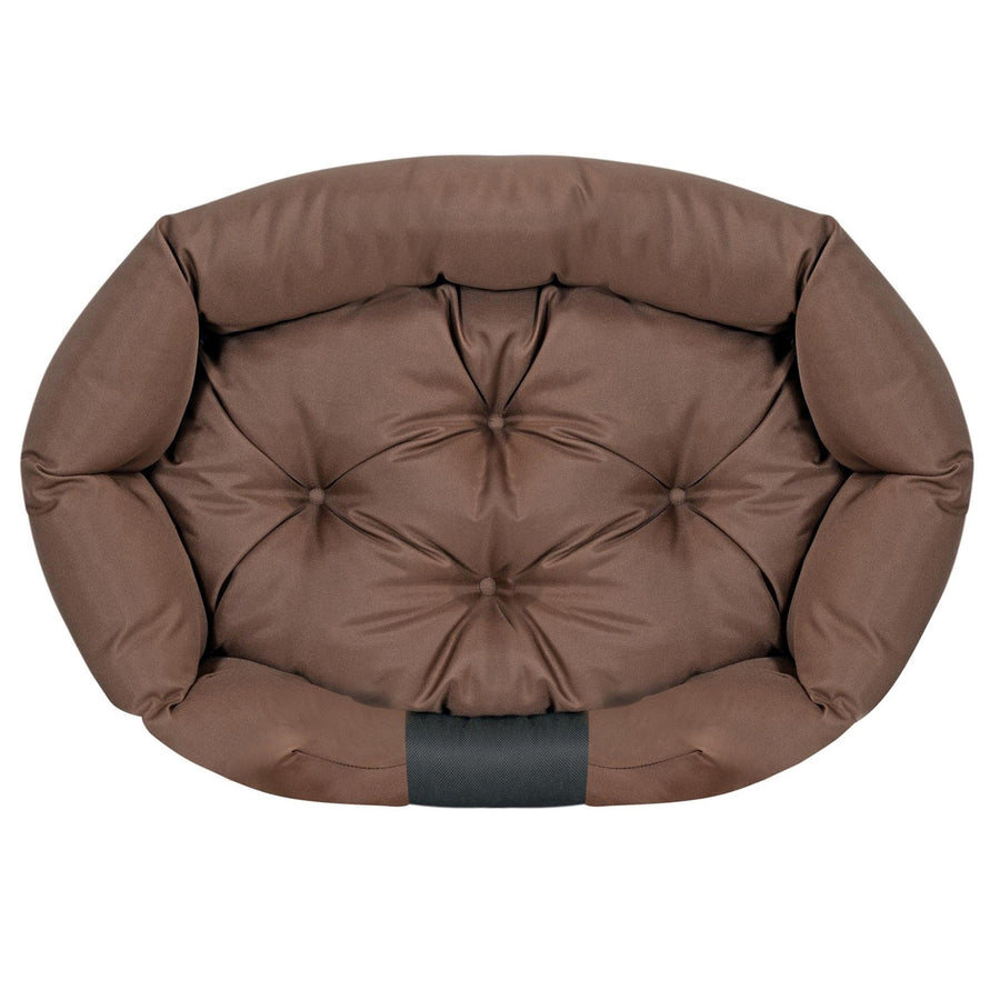Oválný pelíšek pro psy 75x50cm voděodolný hnědý/černý CODUOWAL75/50BRA