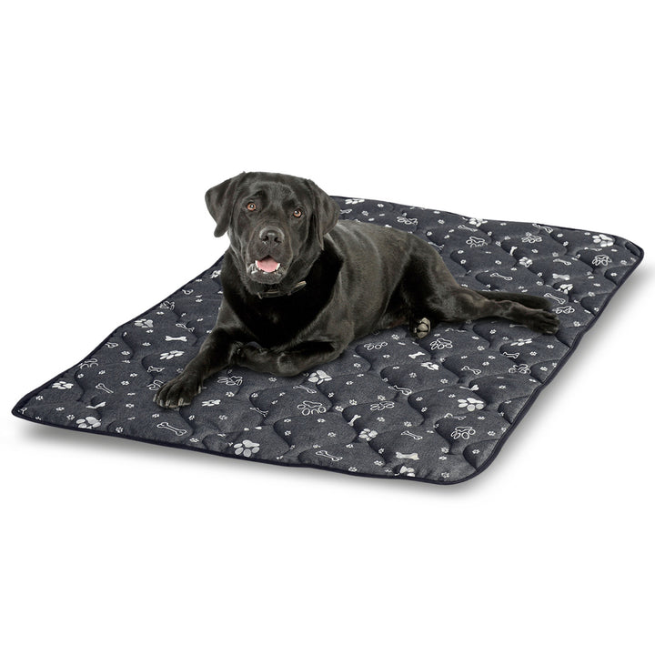 Prestige Dog Bed Dog Mat Odolná voděodolná matrace pro psy (120 x 80 cm, Silver Bone)
