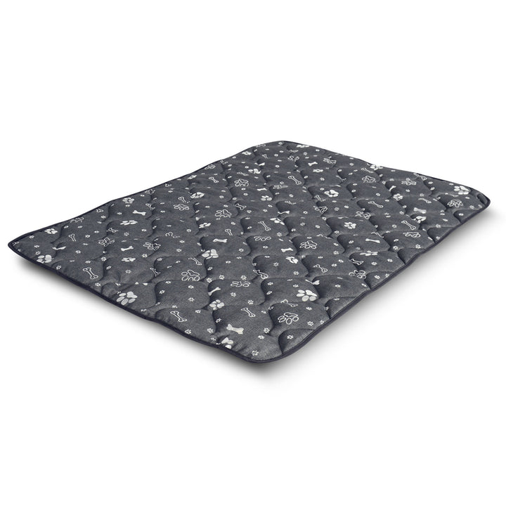Prestige Dog Bed Dog Mat Odolná voděodolná matrace pro psy (120 x 80 cm, Silver Bone)