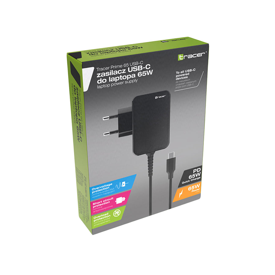 TRACER Prime 65W adaptér USB-C pro notebooky TRAAKN47201