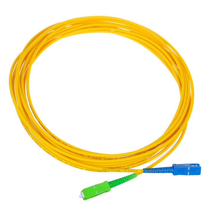 Optický kabel Maclean, SC/APC-SC/UPC SM 9/125 LSZH, jednovidový, délka 3 m, simplexní, G657A2, MCTV-402