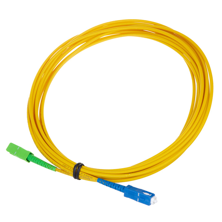 Optický kabel Maclean, SC/APC-SC/UPC SM 9/125 LSZH, jednovidový, délka 3 m, simplexní, G657A2, MCTV-402