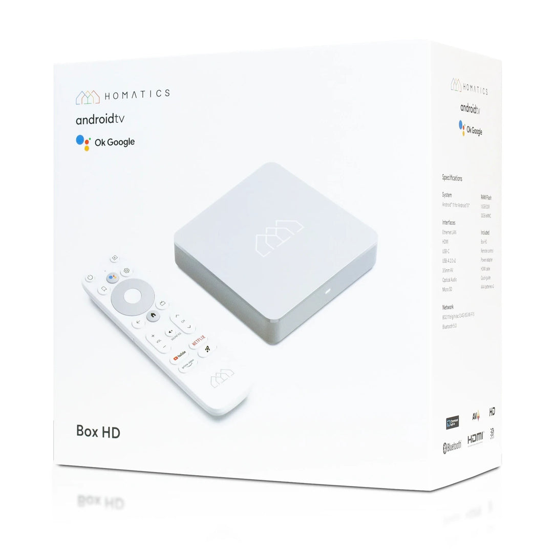 Multimediální přehrávač Homatics, Android TV 11, 32GB, 1,5GB RAM, Box HD