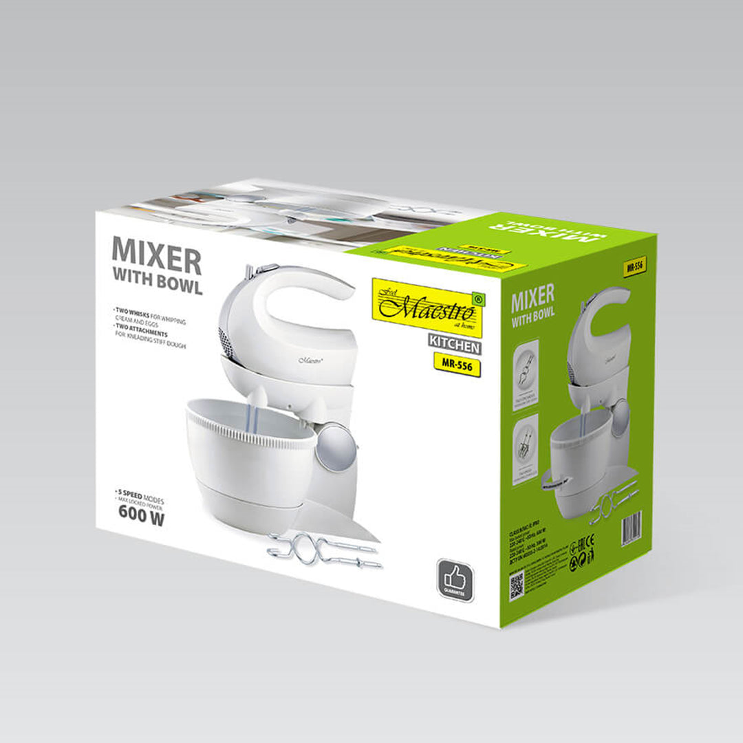 Mixér Maestro, rotační mísa, 5 rychlostí, funkce Turbo, 600 W, černý, MR-556