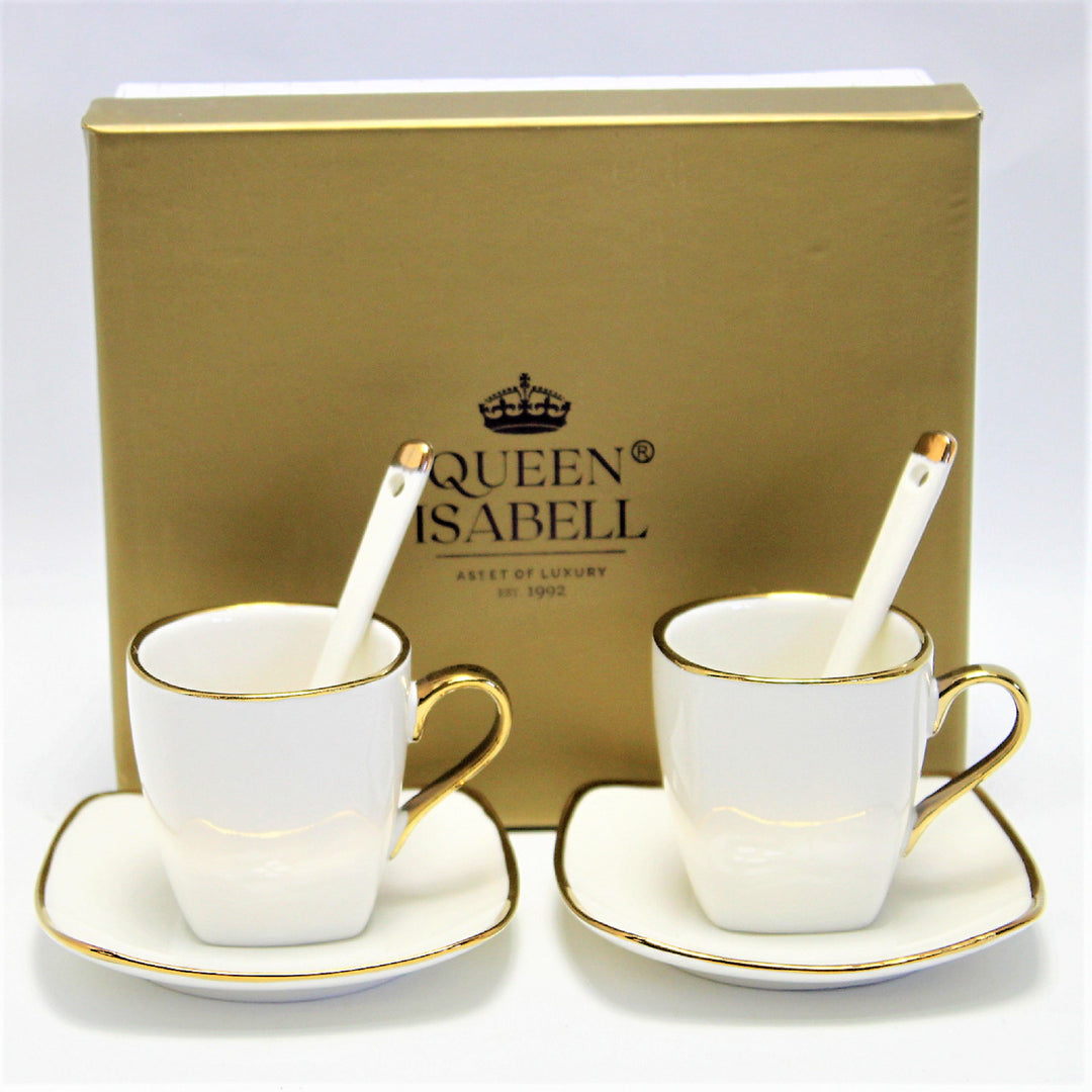 Porcelánová sada šálků na espresso s talíři Queen Isabell W23GD06-06464